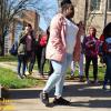 JCSU ambassador leading our participants on tour of campus